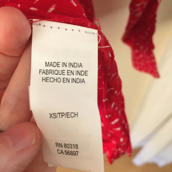 Red Lucky Brand Long Sleeve Blouse - Picture 8 of 9